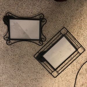 2 black picture frames